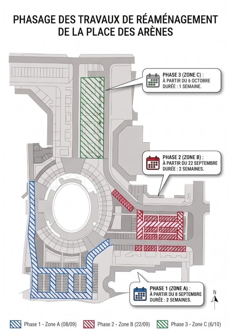 FINALISATION DES TRAVAUX D’AMÉNAGEMENT – Place des Arènes